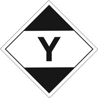 Étiquettes de quantité limitée pour transport aérien «Y», 4" lo x 4" la, Noir sur blanc SGQ531 | Vision Industrielle