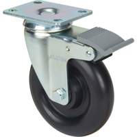 Roulette, Pivotant avec frein, 5" (127 mm), Polyoléfine, 250 lb (113,4 kg) MP580 | Vision Industrielle