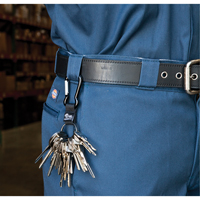 Porte-clés à mousqueton, Métal en alliage de zinc, Câble 4-1/2", Fixation Mousqueton OK369 | Vision Industrielle