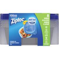 Mini contenants carrés Ziploc<sup>MD</sup>, Plastique, Capacité de 118 ml, Transparent OR135 | Vision Industrielle