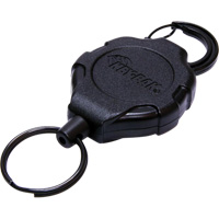 Porte-clés à cliquet verrouillable, Plastique, Câble 48", Fixation Mousqueton OR220 | Vision Industrielle