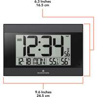 Horloge murale numérique à réglage automatique avec rétroéclairage automatique, Numérique, À piles, Noir OR501 | Vision Industrielle
