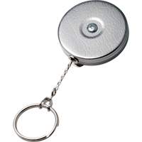 Porte-clés autorétractable de série Original, Chrome, Câble 24", Fixation Agrafe de ceinture PAB229 | Vision Industrielle