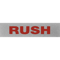 Étiquettes pour traitement spécial «Rush», 5" lo x 2" la, Noir/rouge PB418 | Vision Industrielle