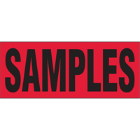 Étiquettes pour traitement spécial «Samples», 5" lo x 2" la, Noir/rouge PB424 | Vision Industrielle