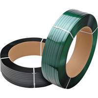 Feuillard vert, Polyester, 5/8" la x 3800' l, Vert, Calibre Manuel PE822 | Vision Industrielle