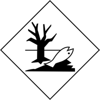 Étiquette d'expédition TMD marque de polluant marin, 4" lo x 4" la, Noir sur blanc SAK383 | Vision Industrielle