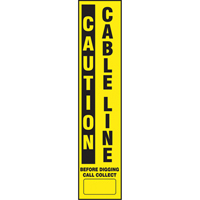 Décalcomanies pour piquet flexible de marquage - Caution Cable Line SEK550 | Vision Industrielle