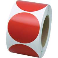 Formes de marquage, Cercle, 3" lo x 3" la, Rouge, Vinyle SGW718 | Vision Industrielle