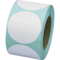 Pastilles de marquage colorées, Cercle, 3" lo x 3" la, Blanc, Vinyle SGW778 | Vision Industrielle