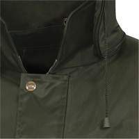 Manteau à capuchon indéchirable Nailhead pour planteur d’arbres, Polyester/PVC, T-petit, Vert SHE437 | Vision Industrielle