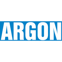 Marqueurs de tuyau "Argon", Autocollant, 2-1/2" h x 12" la, Blanc/bleu SQ430 | Vision Industrielle