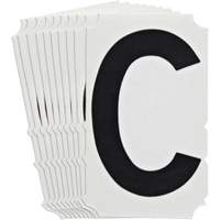Étiquettes de lettres et chiffres gothiques individuels Quick-Align<sup>MD</sup>, C, 4" h, Noir SZ991 | Vision Industrielle