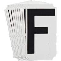 Étiquettes de lettres et chiffres gothiques individuels Quick-Align<sup>MD</sup>, F, 4" h, Noir SZ994 | Vision Industrielle