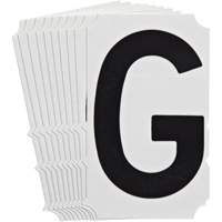 Étiquettes de lettres et chiffres gothiques individuels Quick-Align<sup>MD</sup>, G, 4" h, Noir SZ995 | Vision Industrielle