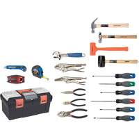 Jeu d'outils essentiels avec coffret en plastique, 28 Morceaux TYP013 | Vision Industrielle