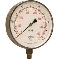 Contractor Pressure Gauge, 4-1/2" , 0 - 100 psi, Bottom Mount, Analogue YB900 | Vision Industrielle